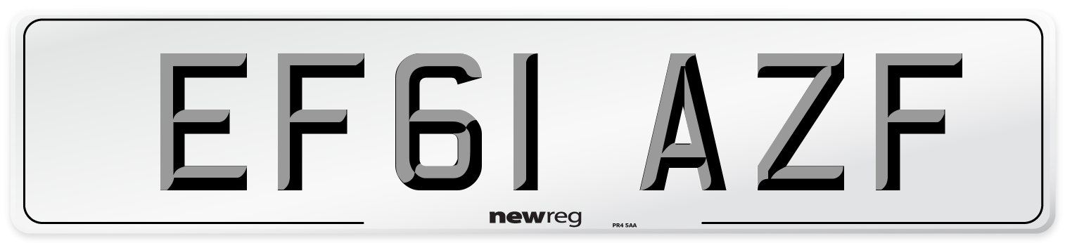 EF61 AZF Number Plate from New Reg